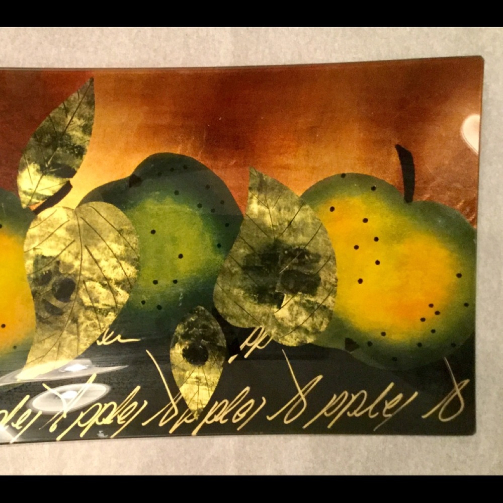 Decorative tray, apple motif, beautiful for fall